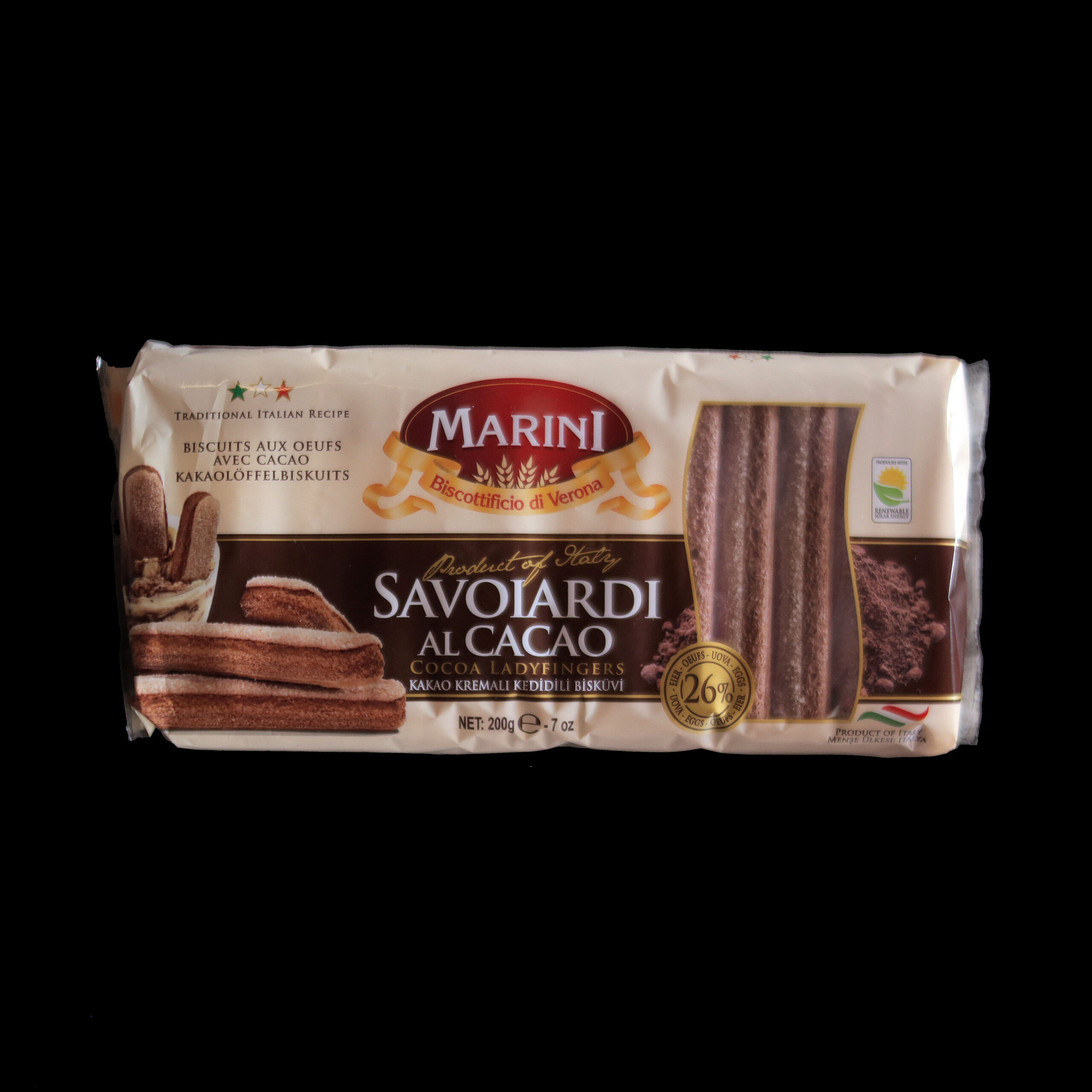 Savoiardi Cacao (Chocolate Ladyfingers)